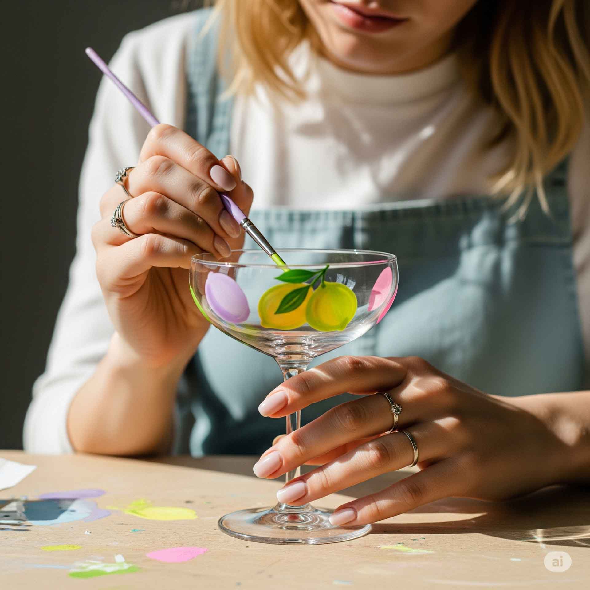 Craft Community Leipzig Bastel-Claub DIY Workshop Glas bemalen