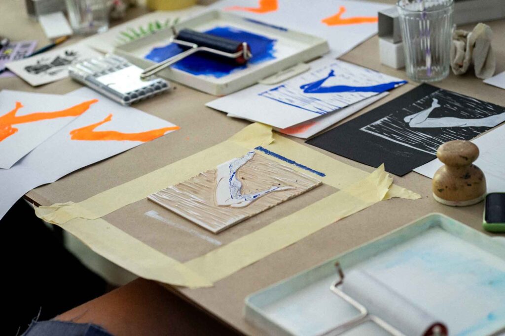Linoldruck Workshop Leipzig Druckwerkstatt