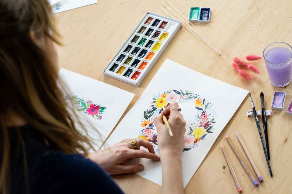 Aquarell Workshop Leipzig FLAMINGOCAT