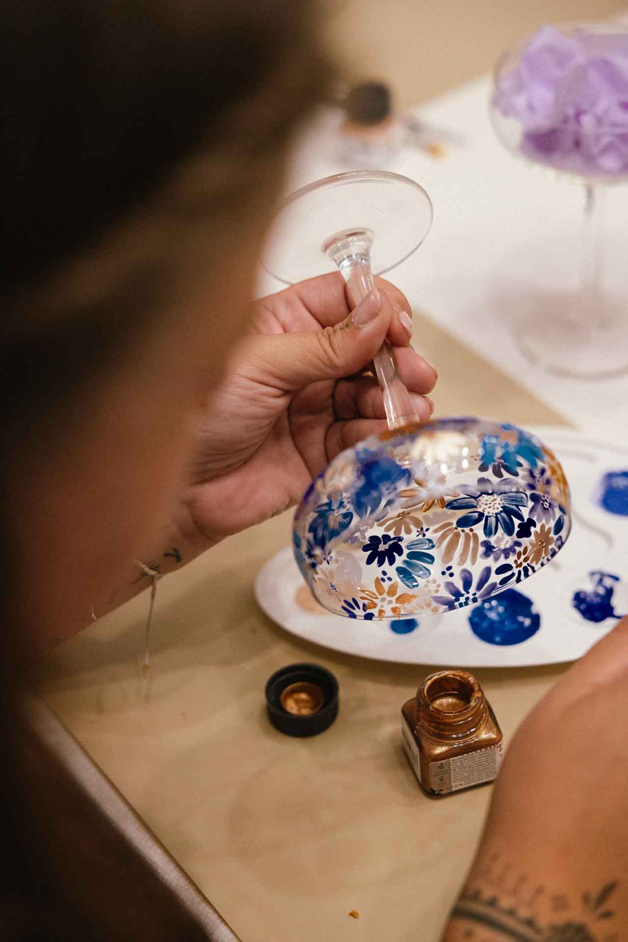 JGA Idee Leipzig Gläser bemalen DIY Workshop