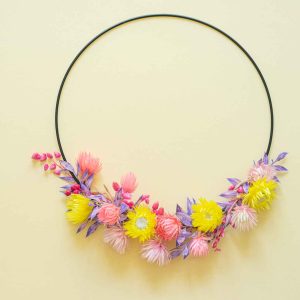 DIY Workshop Leipzig Idee JGA Blumenkranz binden