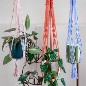 Makramee Blumenampel DIY Workshop Leipzig FLAMINGOCAT