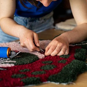 Teppich knüpfen Workshop Leipzig Kurs DIY Tufting